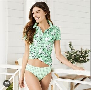 Draper James x Lands' End Women's Short Sleeve Supima Polo Shirt - L